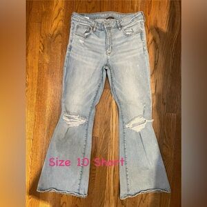 American Eagle low rise flares size 10 short